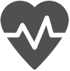 heart share with heartbeat line within icon