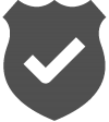 badge with checkmark icon